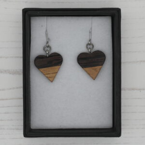 Heart Solid Wood Earrings - 2211005