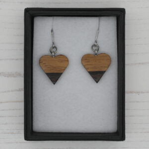 Heart Solid Wood Earrings - 2211006