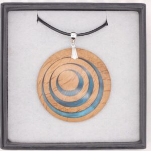 Ecentric Ring Wood Resin Pendant - Woodcraft by Owen